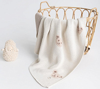 Плед Mimibaby Мишки (хлопок) HL0051 молочный