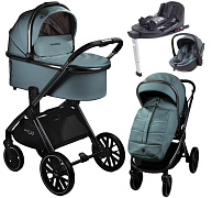 Детская коляска AmaroBaby Motus Premium Ecco 4 в 1 с автокреслом Rant Miro Graphite и базой лагуна