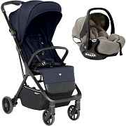 Прогулочная коляска Sweet Baby Aura + автокресло Premier Begie Dark Blue