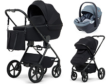 Детская коляска Rant Teo Soft 3 в 1 с автокреслом Aster Zero Graphite Black