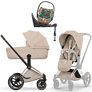 Коляска Cybex Priam V Rosegold Style Cloud T One Love Base T 4 в 1 Cozy Beige