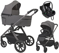 Детская коляска 3 в 1 Espiro Yoga 2026 и автокресло Pi Black 217 gray zen