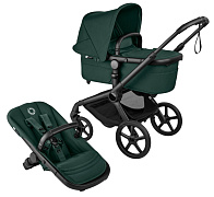 Коляска Bugaboo Fox 5 Renew complete 2 в 1 Black/Fern Green-Fern Green