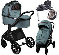 Детская коляска AmaroBaby Motus Premium Ecco 4 в 1 с автокреслом Rant Miro Beige и базой лагуна