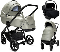 Детская коляска Noordi Fjordi Leather V2 3 в 1 с автокреслом Terra Black 1462074 Sleet