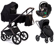 Детская коляска Peppy Monaco Thermo 3 в 1 с автокреслом First Black