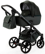 Детская коляска Adamex Nola Natura 3 в 1 N-12-FOREST (Т.ЗЕЛЕН + Т.ЗЕЛЕН. КОЖА)