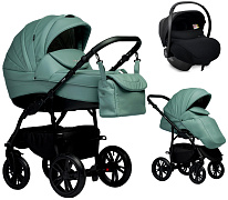 Детская коляска Indigo Indigo Special New 3 в 1 с автокреслом Avionaut Cosmo Is05 шалфей кожа