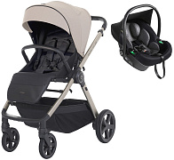 Прогулочная коляска Espiro Only Way 2026 и автокресло Pi Black 519 vanilla beige