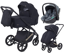 Детская коляска Rant Garda 3 в 1 с автокреслом Miro Graphite Black