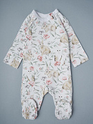 Комбинезон на молнии Little Star Зайки и совы 0208 (ЧЗ-мз) белый 56