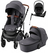 Коляска 4 в 1 Britax Roemer Smile 5Z и автокресло Baby-Safe PRO LUX Onyx Black + Vario Base 5Z Midnight Grey