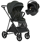 Детская прогулочная коляска Pituso Carbon RX c автокреслом Baesa Pro Black Magnet Grey/рама carbon