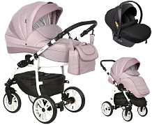 Детская коляска Indigo Indigo New 3 в 1 с автокреслом Avionaut Cosmo Black In04 темная пудра