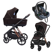 Детская коляска 3 в 1 Espiro Miloo 2025 и автокресло Pi Gray blue 208 exellent chocolate / Серый/синий (Gray blue 103)