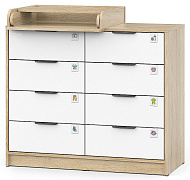 Комод Pituso Kids Optimum ЛДСП Дуб сонома-белый
