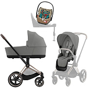 Коляска Cybex Priam IV Rosegold complete Cloud T One Love Base T 4 в 1 Mirage Grey