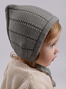 Шапочка вязаная AmaroBaby Tiny демисезонная ЧЗ серый 44
