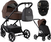 Детская коляска Tutis Enzo 3 в 1 с автокреслом Beno Black 1702548 Шоколад/ Chocolate