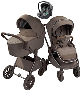Детская коляска AmaroBaby Phenom 3 в 1 с автокреслом Rant Miro Olive бежевый