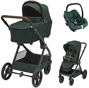 Коляска детская Maxi-Cosi Oxford Plus 3 в 1 с автокреслом CabrioFix Essential green 1978403110 Twillic Green/Зеленый