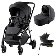 Коляска 3 в 1 Britax Roemer RIO Style и автокресло Baby-Safe Core Space Black + Vario Base 5Z Carbon Black
