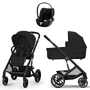 Коляска Cybex Balios S Lux BLK complete Cloud T Sepia Black 3 в 1 Moon Black с дождевиками