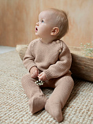 Комплект вязаный детский AmaroBaby Pure Love Set штанишки с кофточкой демисезонный бежевый 68