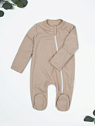 Комбинезон-слип AmaroBaby Fashion на молнии бежевый 74