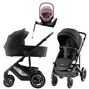 Коляска 3 в 1 Britax Roemer Smile 5Z Style и автокресло Baby-Safe PRO Style Dusty Rose + Vario Base 5Z Carbon Black