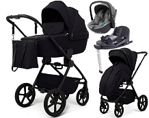 Детская коляска Rant Teo Soft 4 в 1 с автокреслом Miro Olive и базой Black