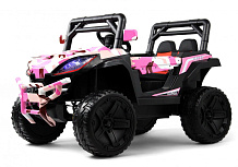 Детский электромобиль RiverToys L888LL розовый камуфляж