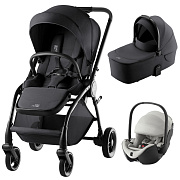 Коляска 3 в 1 Britax Roemer RIO Style и автокресло Baby-Safe PRO LUX Linen Grey Carbon Black