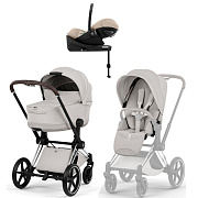Коляска Cybex Priam V Chrome Style Cloud G3 Almond Beige Base G3 4 в 1 City Grey