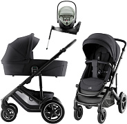 Коляска 4 в 1 Britax Roemer Smile 5Z Style и автокресло Baby-Safe Pro Style Sage green + Vario Base 5Z Carbon Black