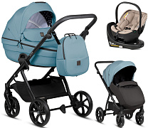 Детская коляска Tutis Uno 6 Plus Essential collection 4 в 1 с автокреслом Beno Beige и базой 1602143 Menta с сумкой