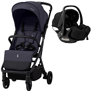 Прогулочная коляска Sweet Baby Aura Basic SBL + автокресло Premier Black Grey