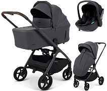 Детская коляска Rant Aventa 3 в 1 с автокреслом Miro Black Graphite