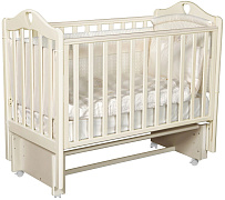 Детская кроватка Кедр Дарина 1 (маятник универсальный,колесо) слоновая кость