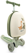 Детский самокат UNIX Kids с рюкзаком Backpack Dino