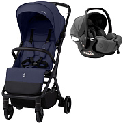 Прогулочная коляска Sweet Baby Aura Basic SBL + автокресло Premier Grey Dark Blue