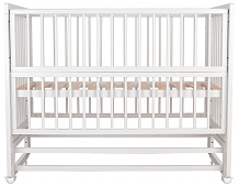 Детская кроватка Polini kids Simple 320 с маятником Белый