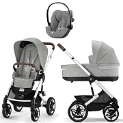 Коляска Cybex Talos S Lux SLV Cloud G3 Stone Grey Plus 3 в 1 Stone Grey с дождевиками