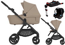 Детская коляска Anex iQ Basic NT 4 в 1 и автокресло Biuco BC100B + База Anex Karwala ISOFix без адаптеров Honey