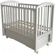 Детская кроватка Антел Люси 2 (маятник универсальный, колесо) белый