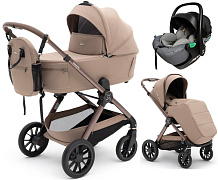 Коляска Agex Prima Pro 3 в 1 с автокреслом i-Safe S Grey APD221 Dune бежевый