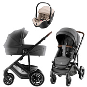 Коляска 3 в 1 Britax Roemer Smile 5Z Style и автокресло Baby-Safe PRO Style Teak Mineral Grey